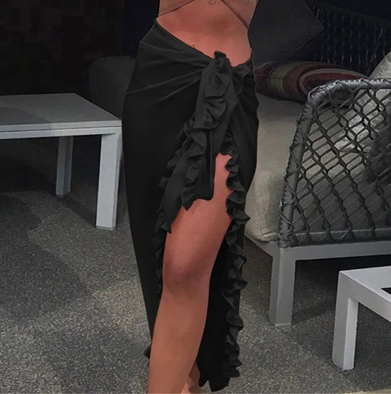 Riviera Ruffle Sarong Wrap
