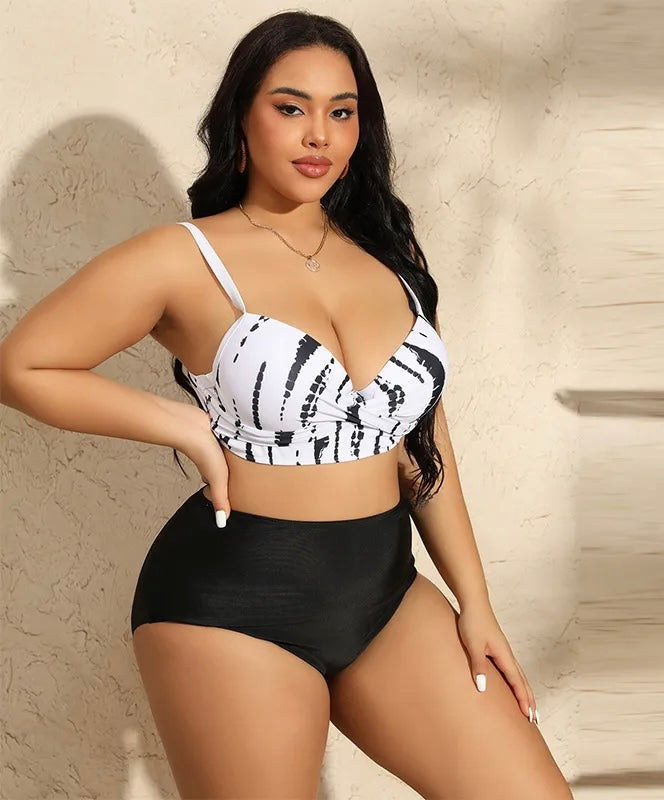 Chic Tie-Dye Swimsuit Set 3pc.
