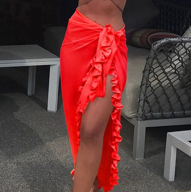 Riviera Ruffle Sarong Wrap