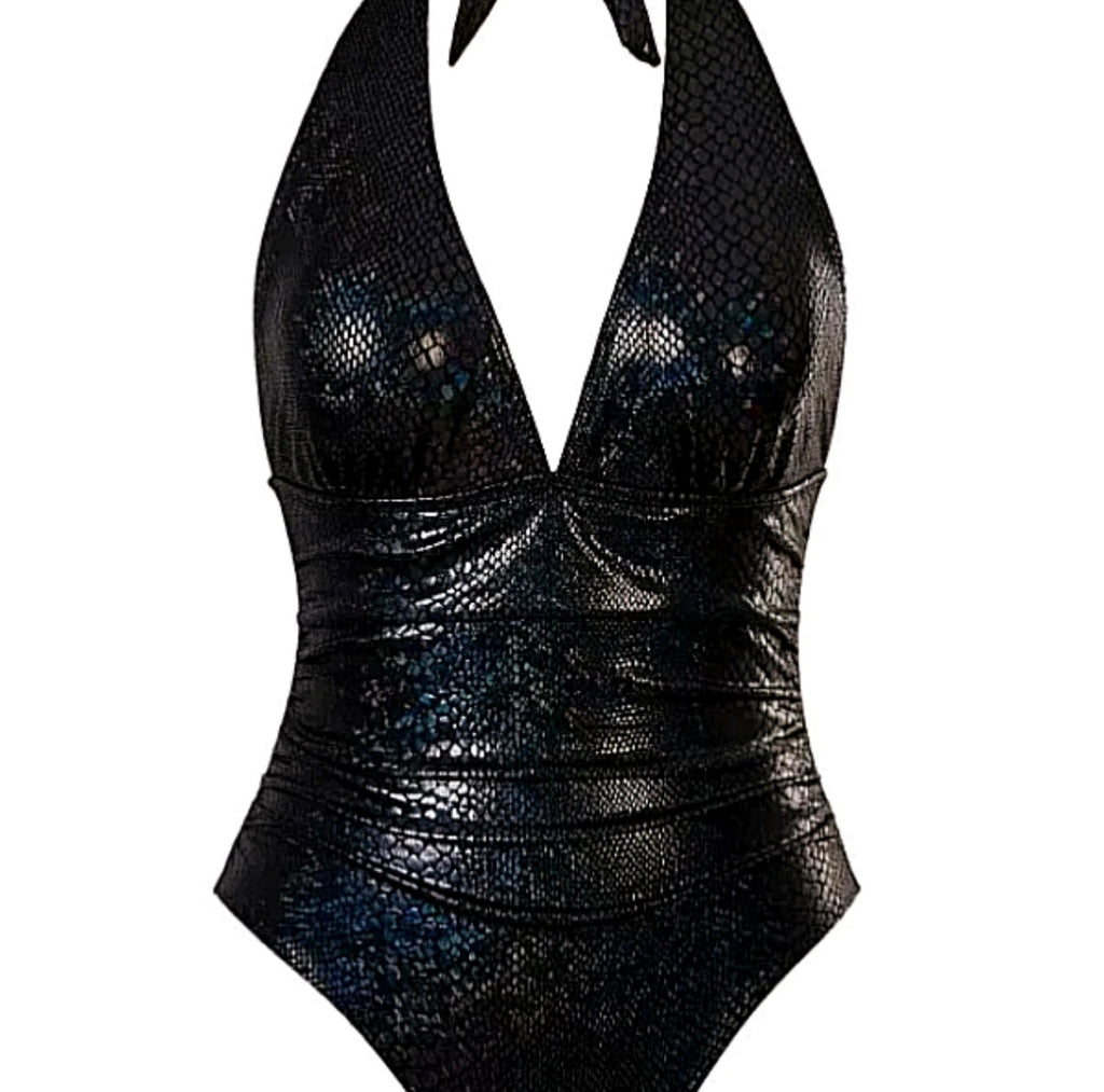 Midnight Python Metallic One-Piece