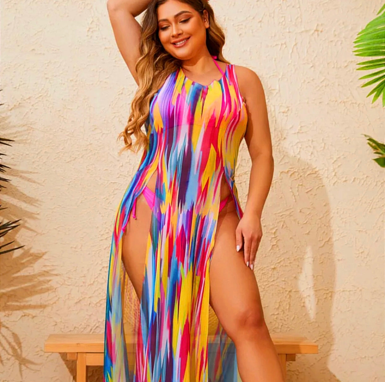 Kaleidoscope High-Slit Maxi