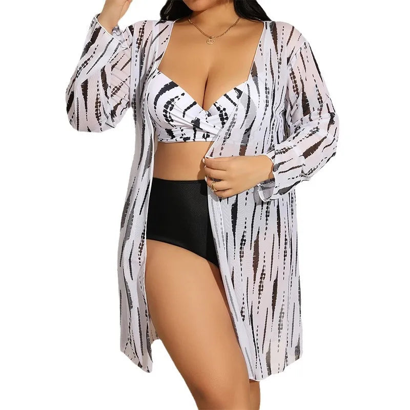 Chic Tie-Dye Swimsuit Set 3pc.