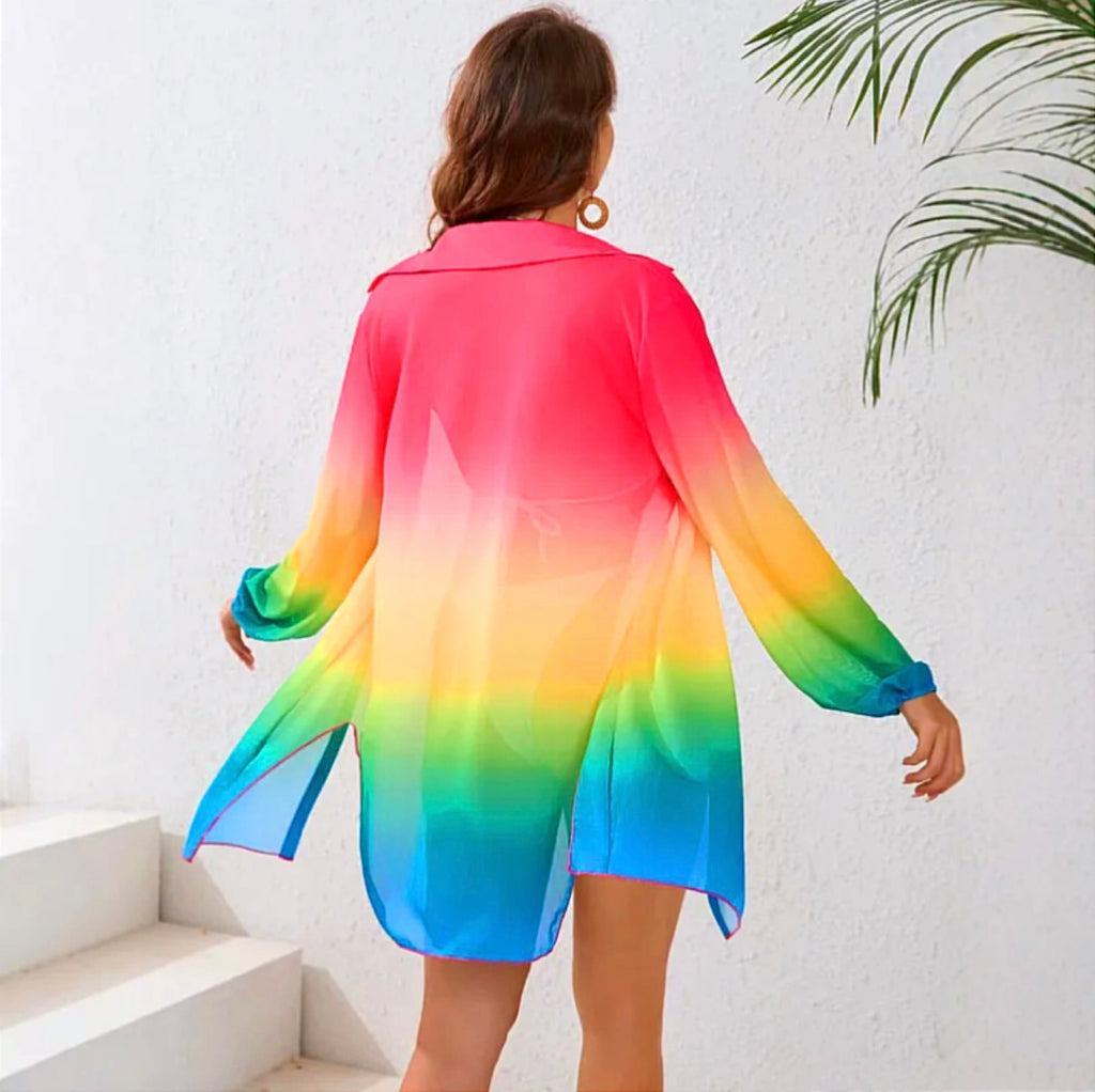 Sunset Ombré Chiffon Cover-Up