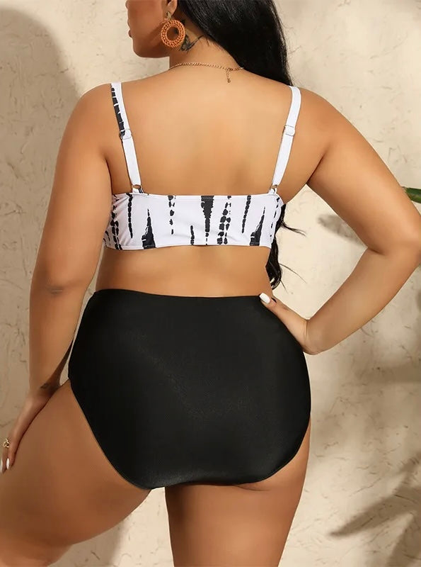 Chic Tie-Dye Swimsuit Set 3pc.